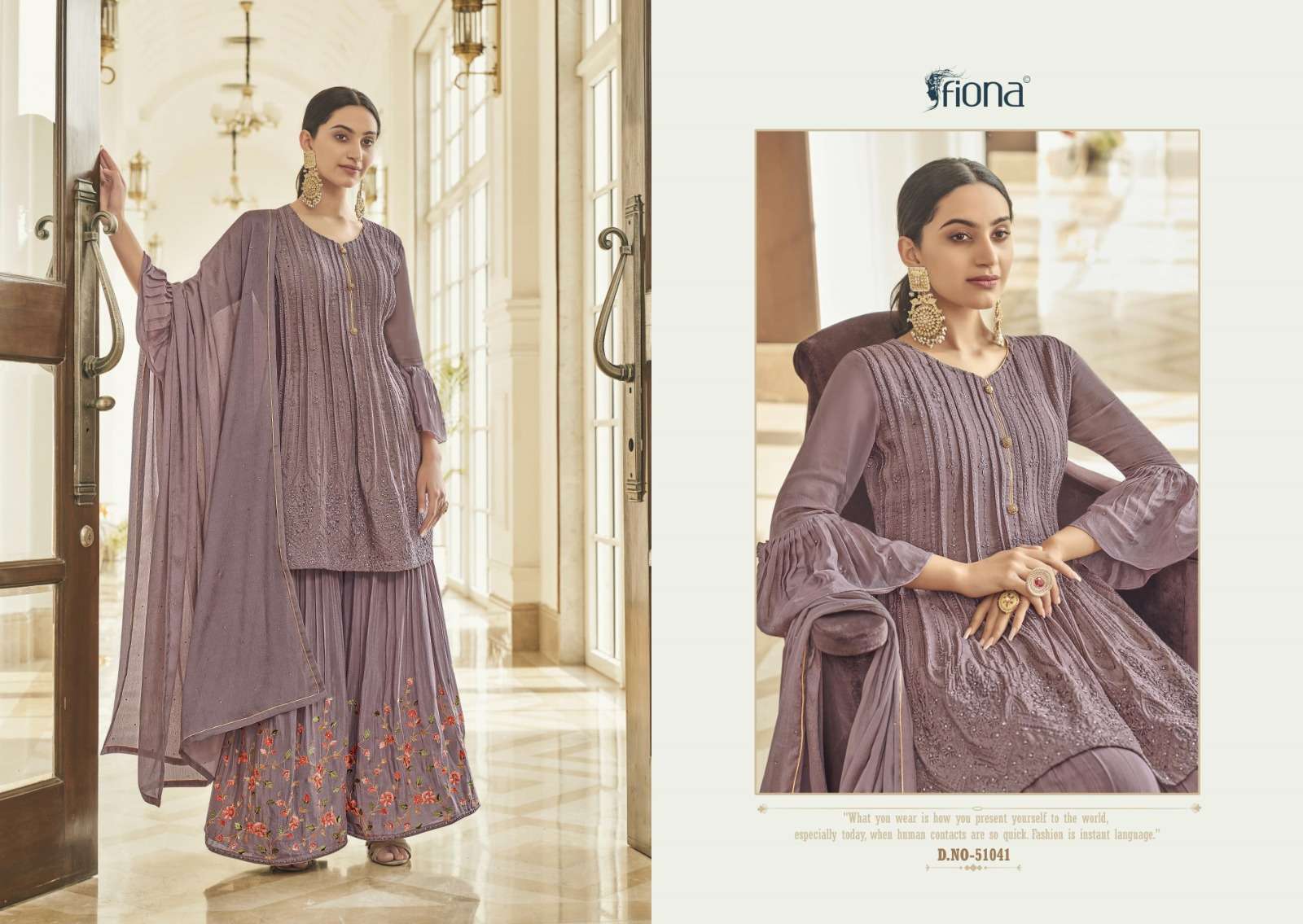 ajraa designer chinon silk embroidery suit 