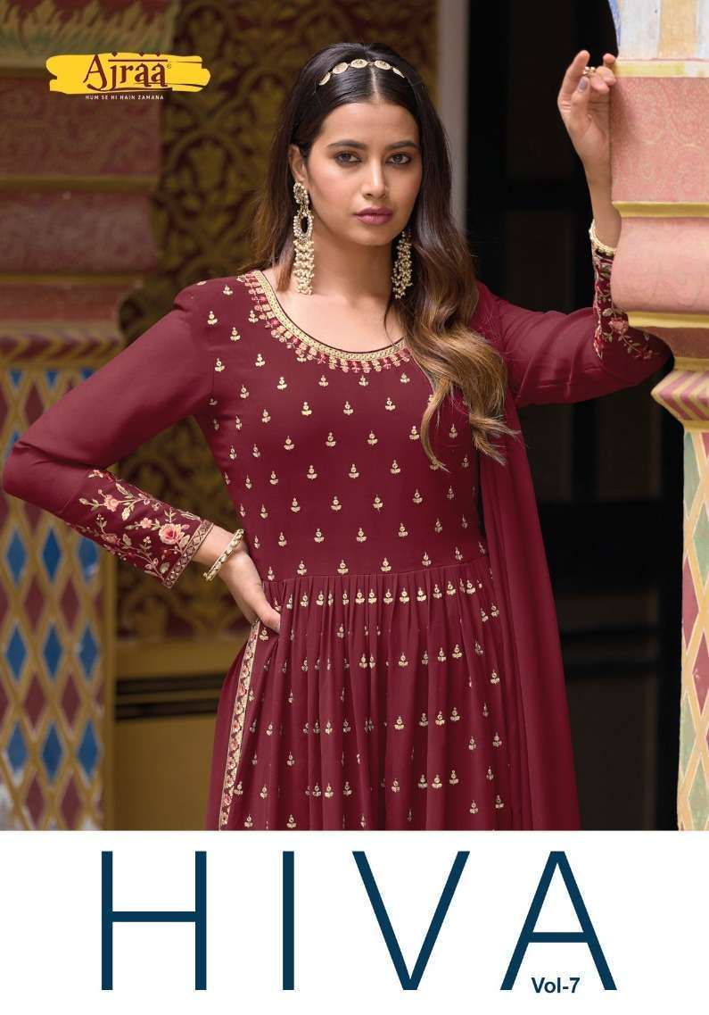 ajraa hiva vol 7 series 51621-51624 real georgette suit 