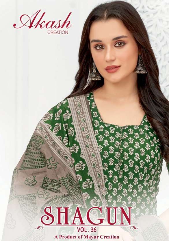 Akash Creation Shagun Vol-36 series 3601-3625 Cotton suit