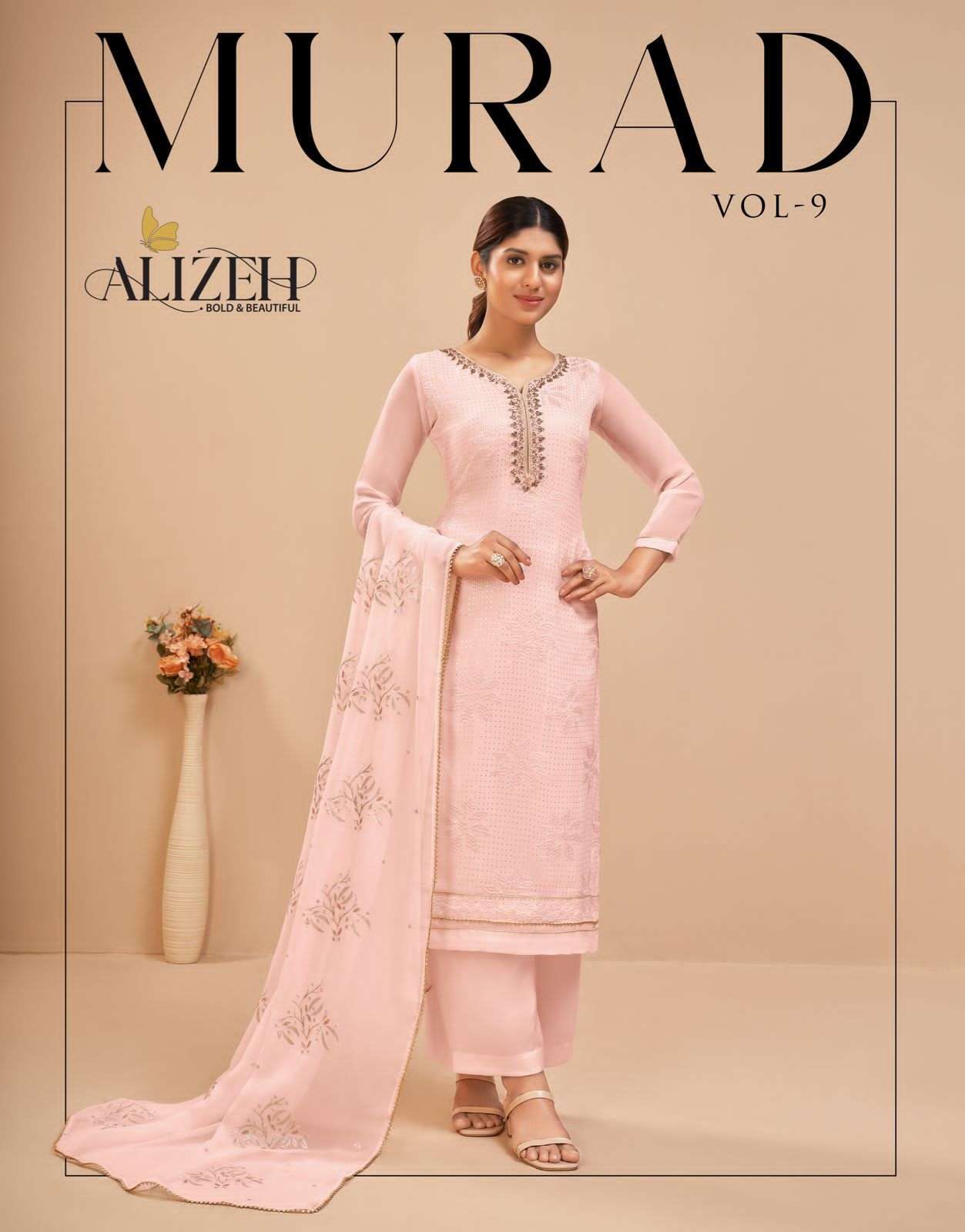 alizeh murad vol 9 series 2045-2046 alizeh georgette suit 