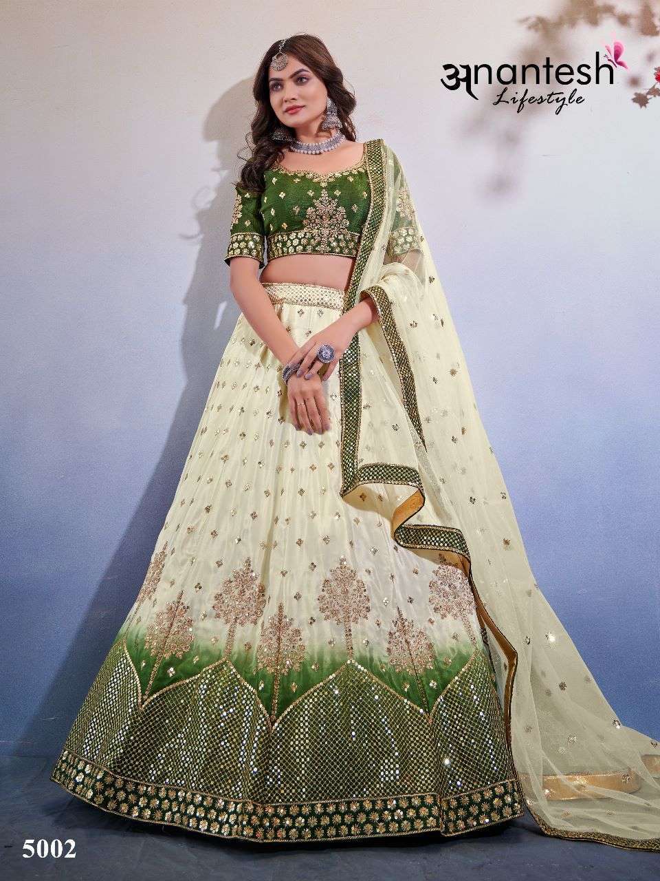 anantesh lifestyle occasions vol 1 series 5001-5002 premium chinon lehenga 