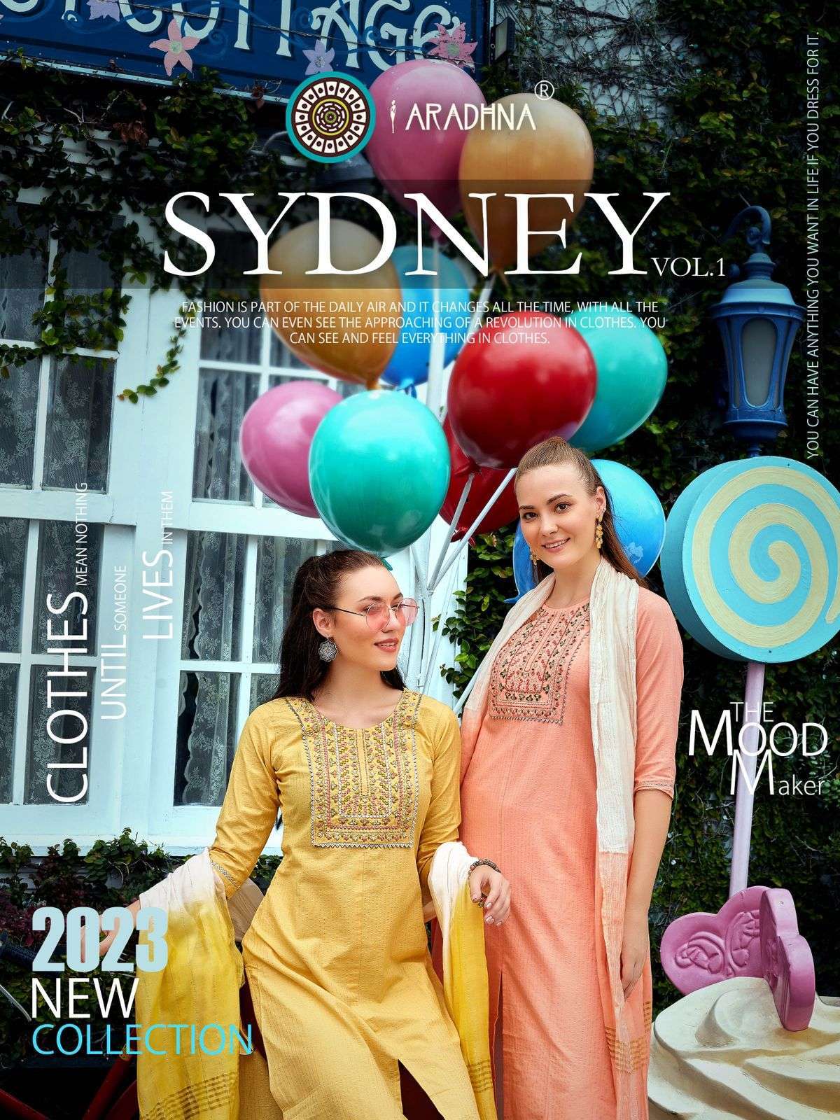 aradhna sydney vol 1 series 1001-1006 Weaved Cotton kurti with dupatta 