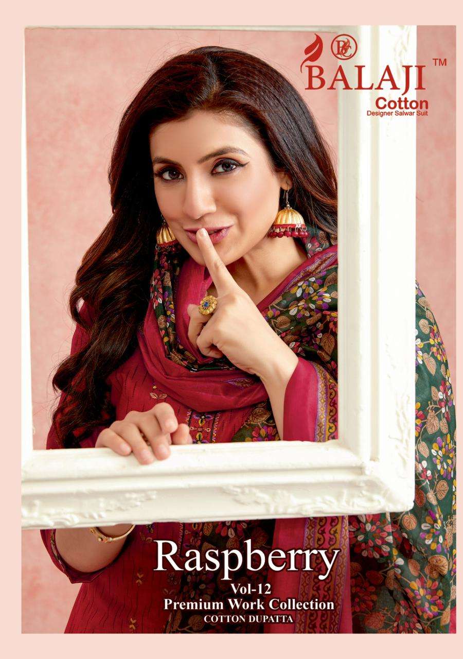 Balaji Rasberry Vol-12 series 1201-1212  Pure Cotton suit