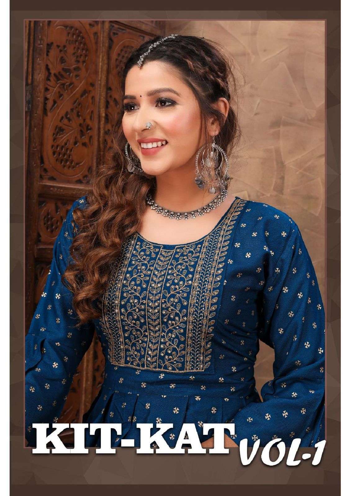beauty queen kit kat vol 1 series 1001-1010 Rayon Prints kurti