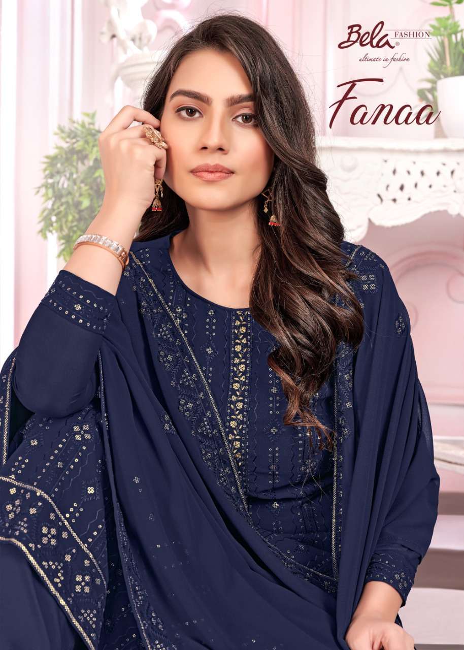 bela fanaa series 3312-3317 faux georgette suit 