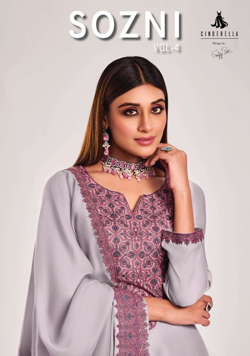 cindrella sozni vol 4 series 10292-10299 pure bemberg muslin suit 