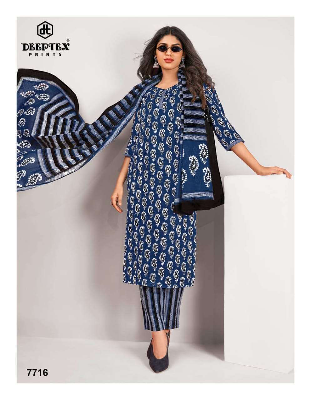 deeptex miss india vol 77 series 7716-7726 pure cotton suit 