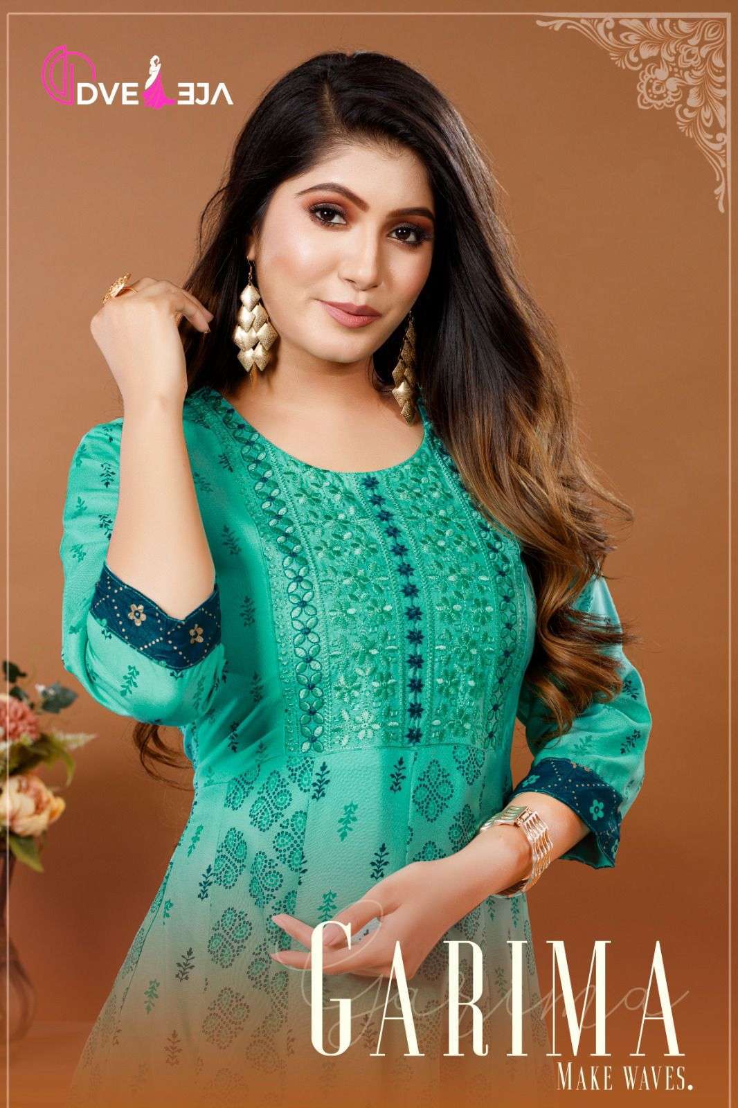 dveeja garima vol 1 series 101-105 14 kg rayon kurti 