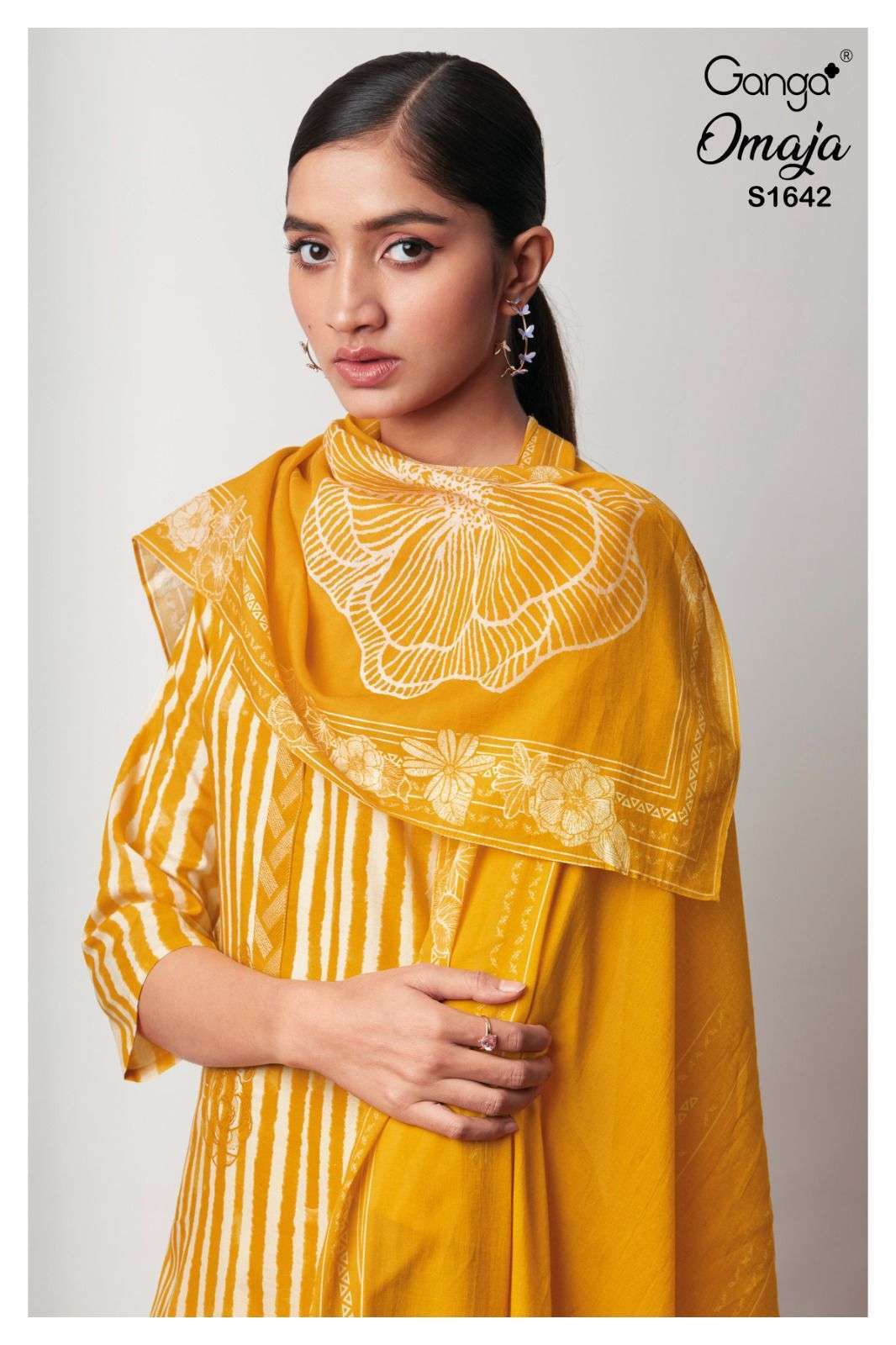 ganga omaja 1642 abcd premium cotton printed suit 