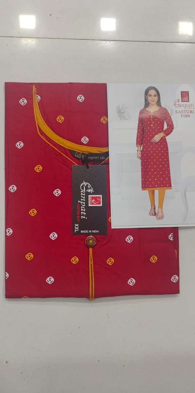 ganpati kasturi readymade pure cotton kurtis