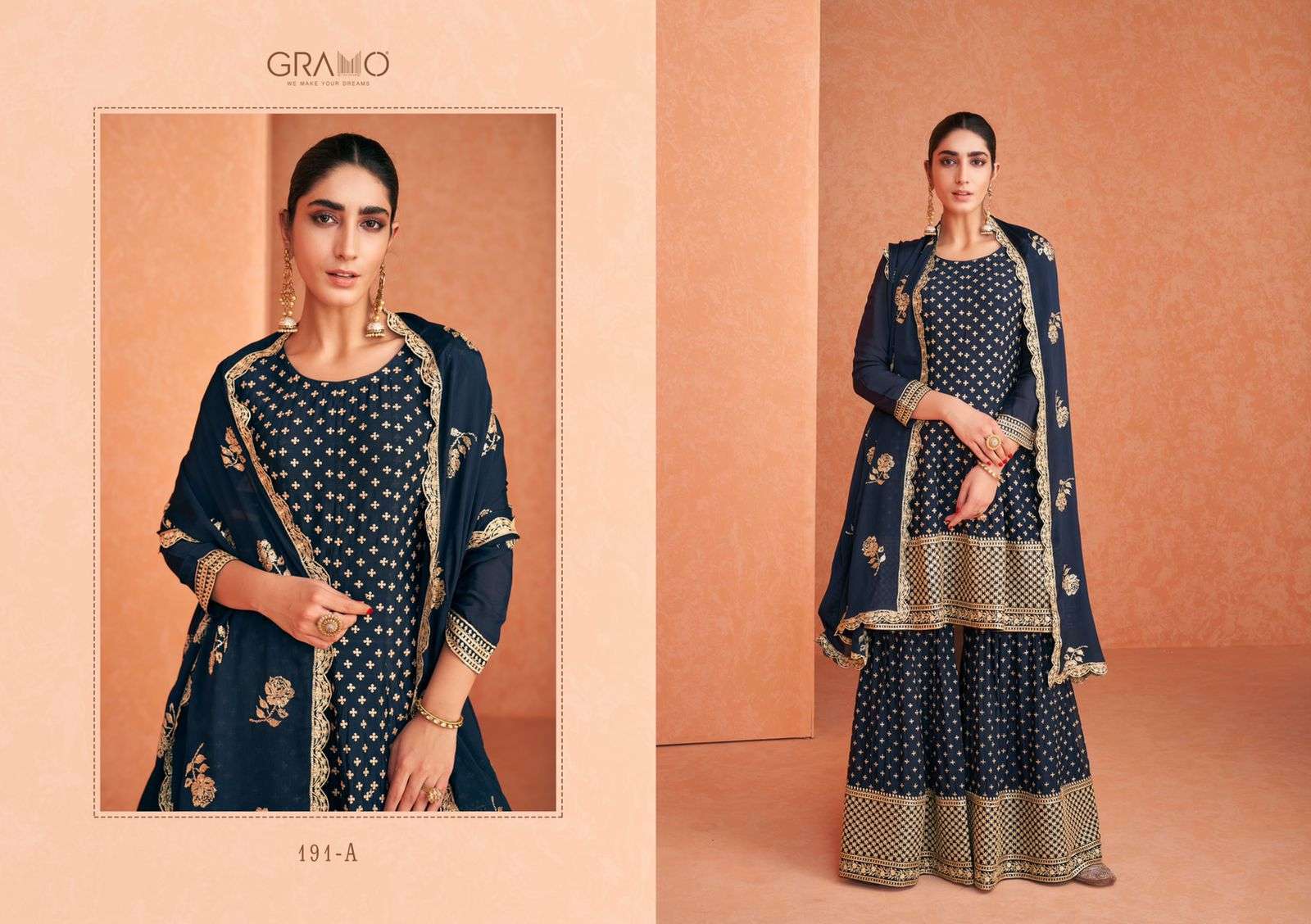 gramo colour special vol 3 designer real faux georgette suit 