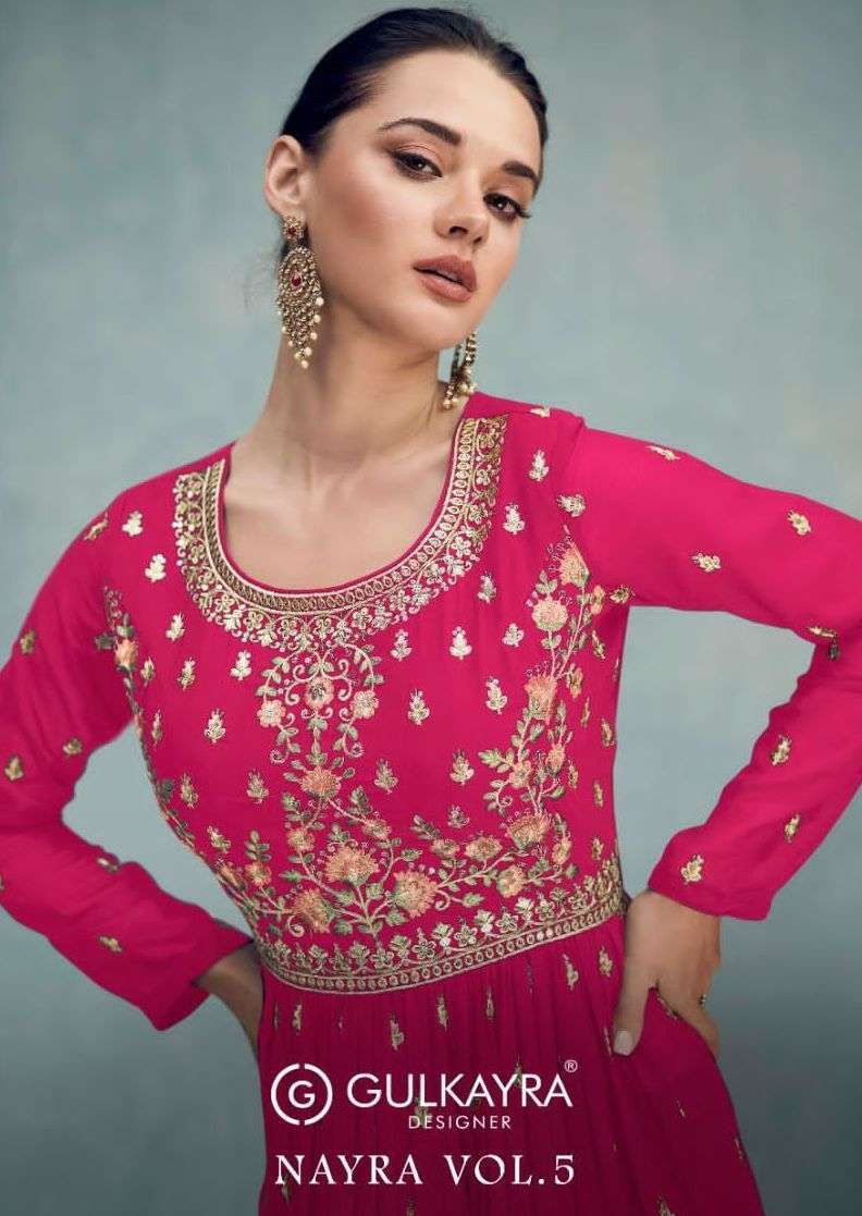 gulkayra nayra vol 5 series 7205 Blooming georgette suit