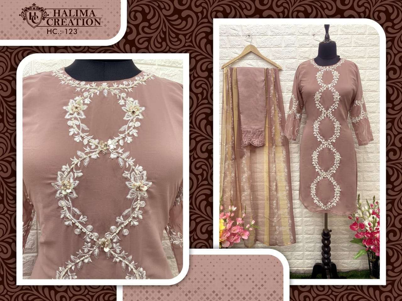 halima creation HC-123 Fox Georgette suit