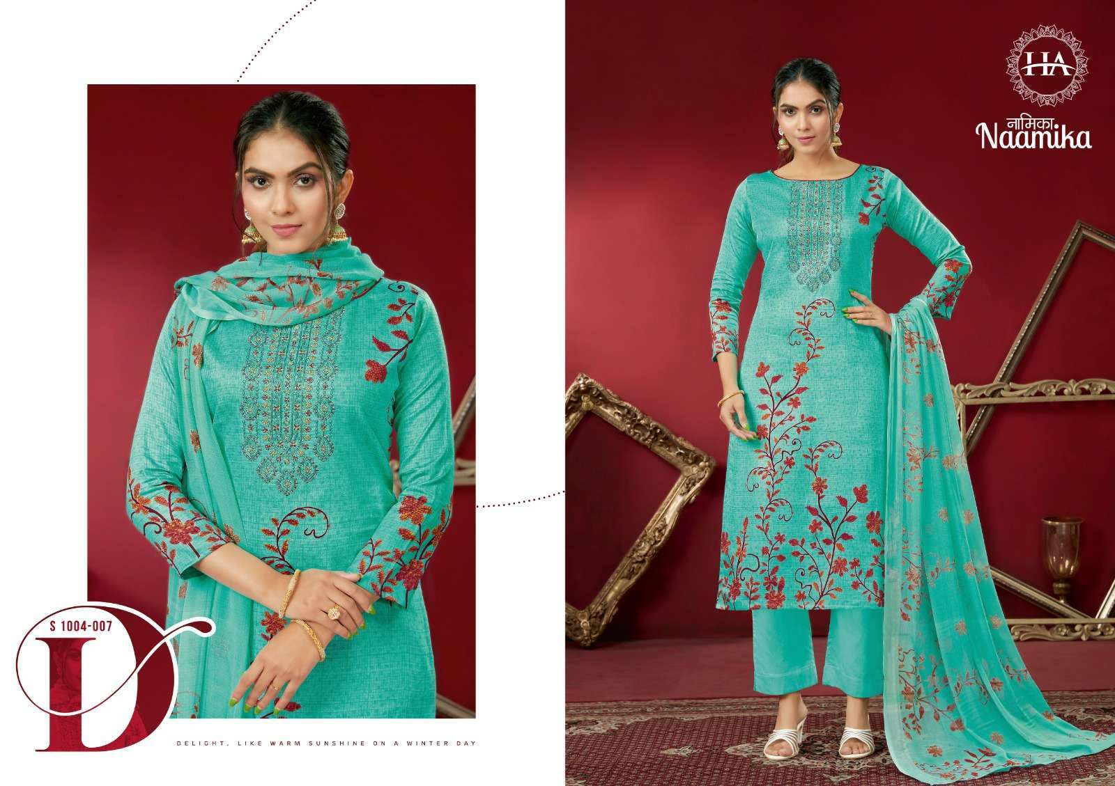 harshit fashion naamika series 1004001-1004008 Pure Zam suit