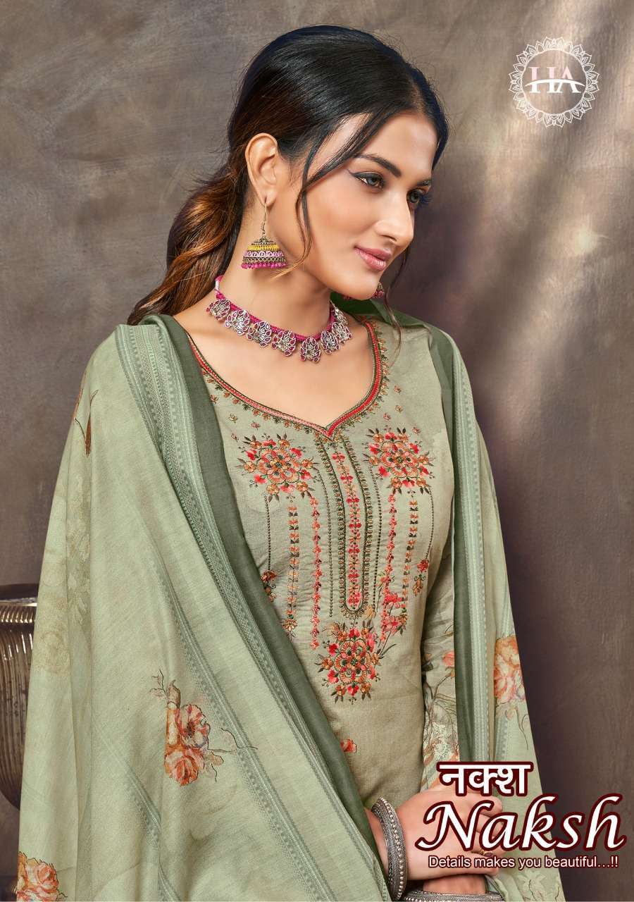 harshit fashion naksh series 967001-967010 Pure Cambric suit
