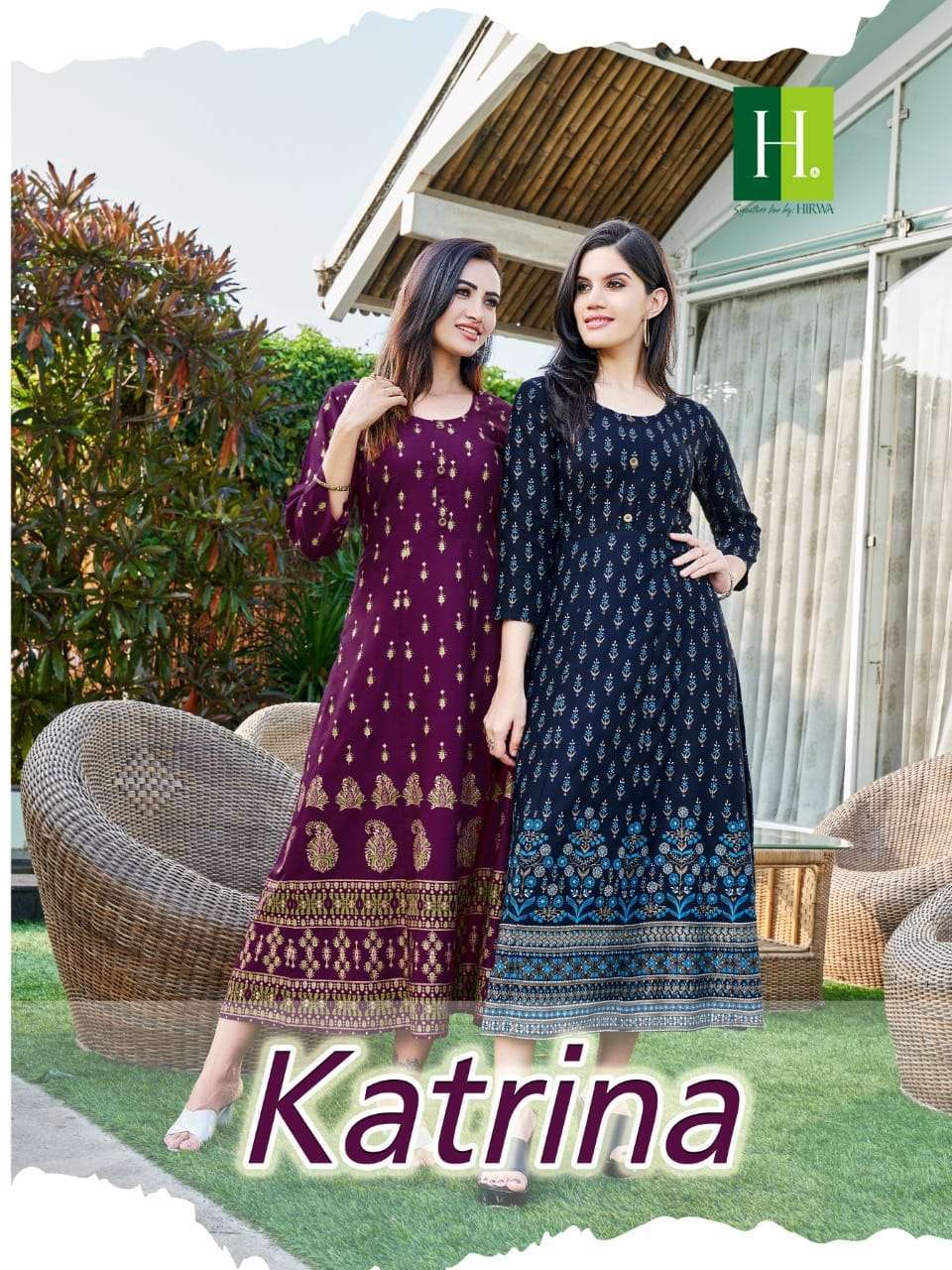 hirwa katrina series 01-10 Heavy Rayon kurti 