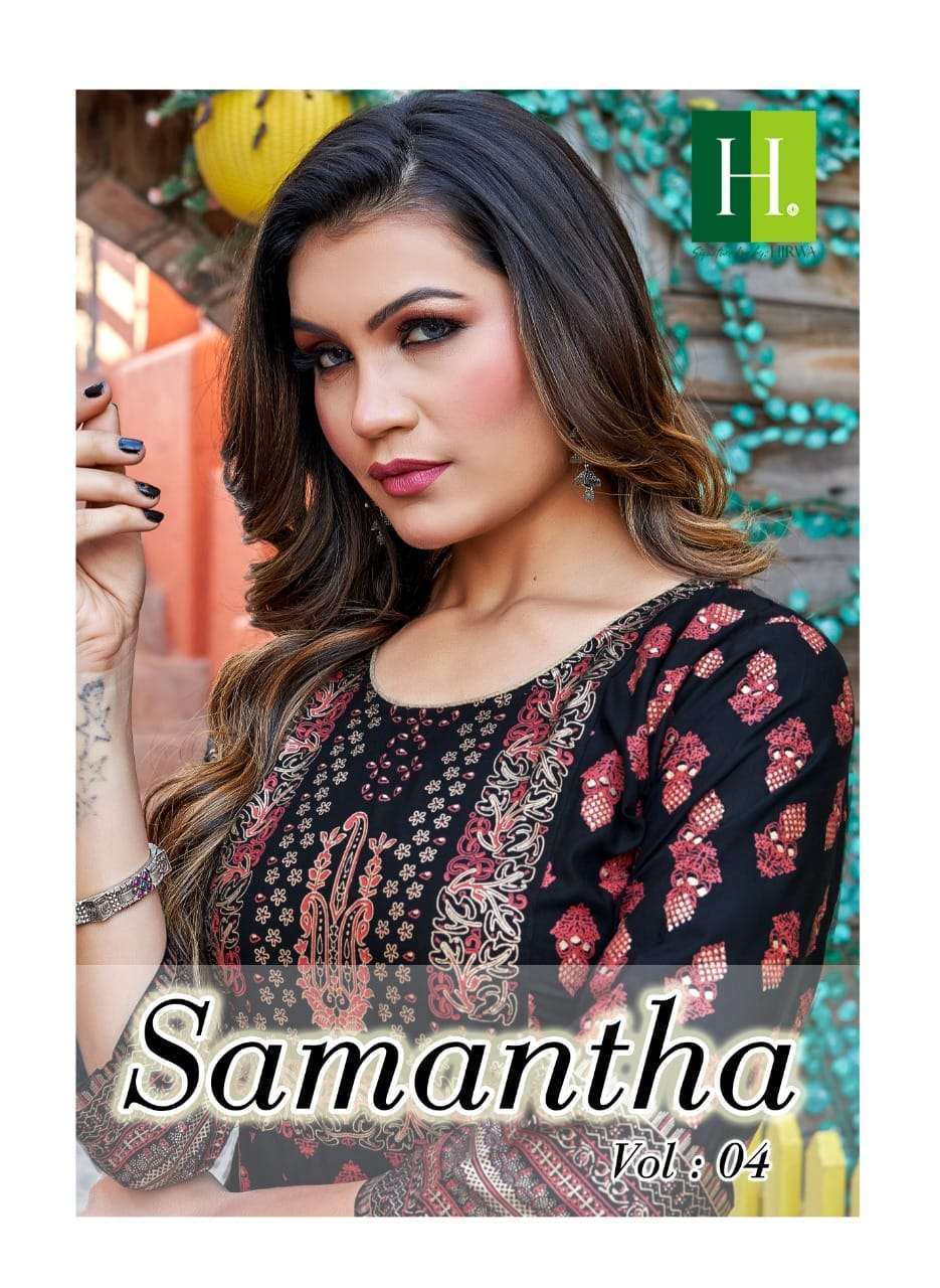 hirwa samantha vol 4 series 01-10 Heavy Rayon anarkali gown 