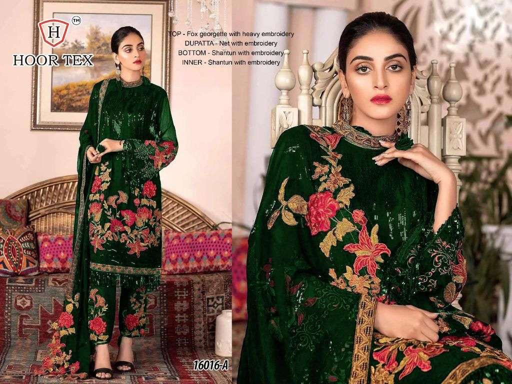 hoor tex beautiful colour gold vol 1 16016 faux georgette suit 