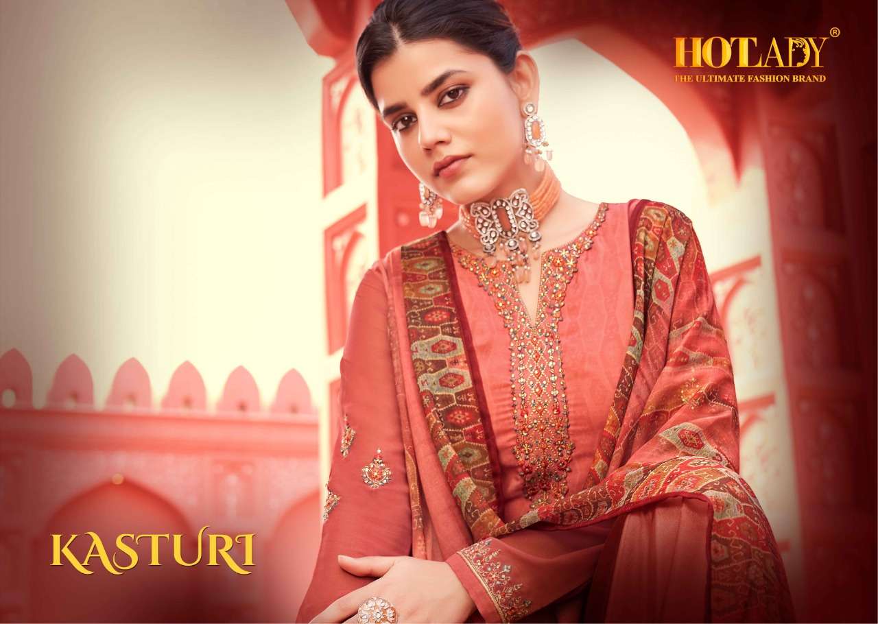 hotlady kasturi designer royal crape suit 