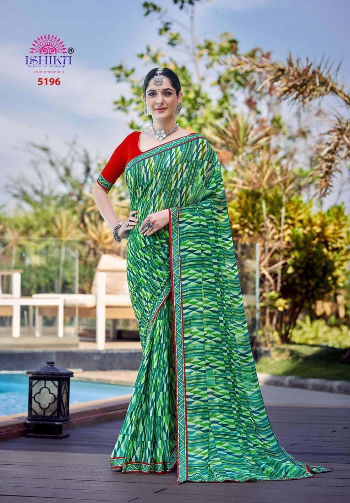 ishika galaxy series 5191- 5198 Georgette saree