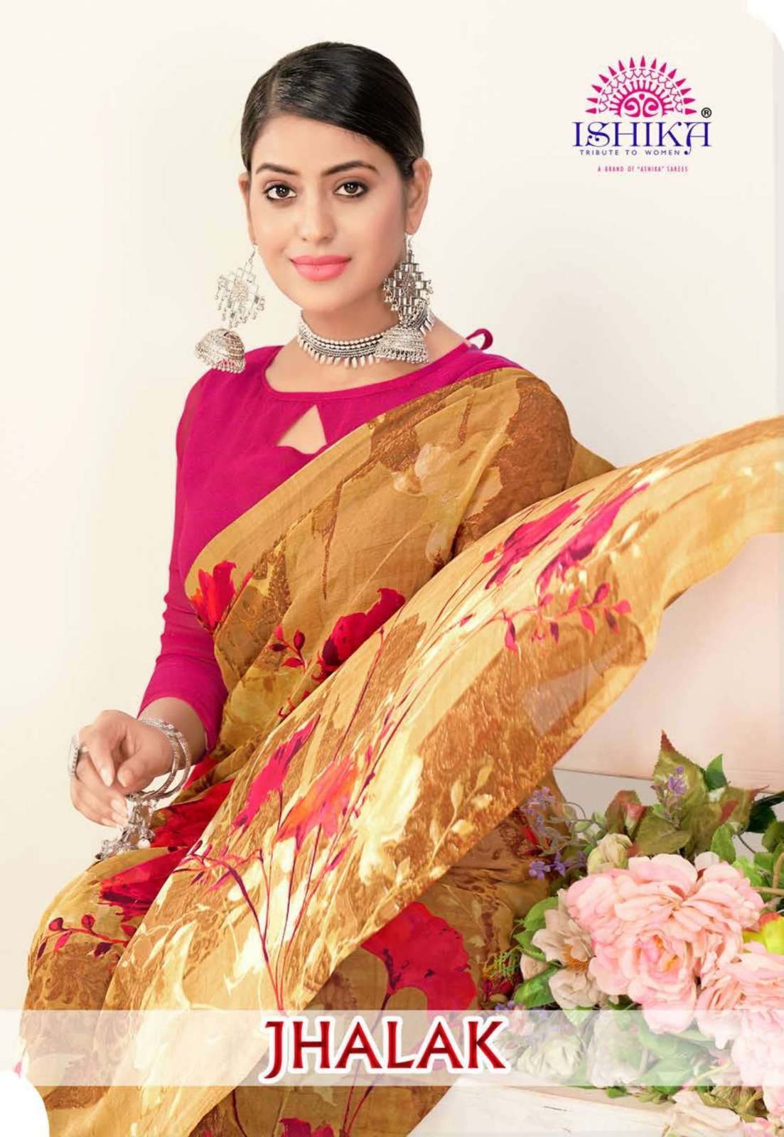 ishika jhalak series 8301-8314 Georgette printed saree