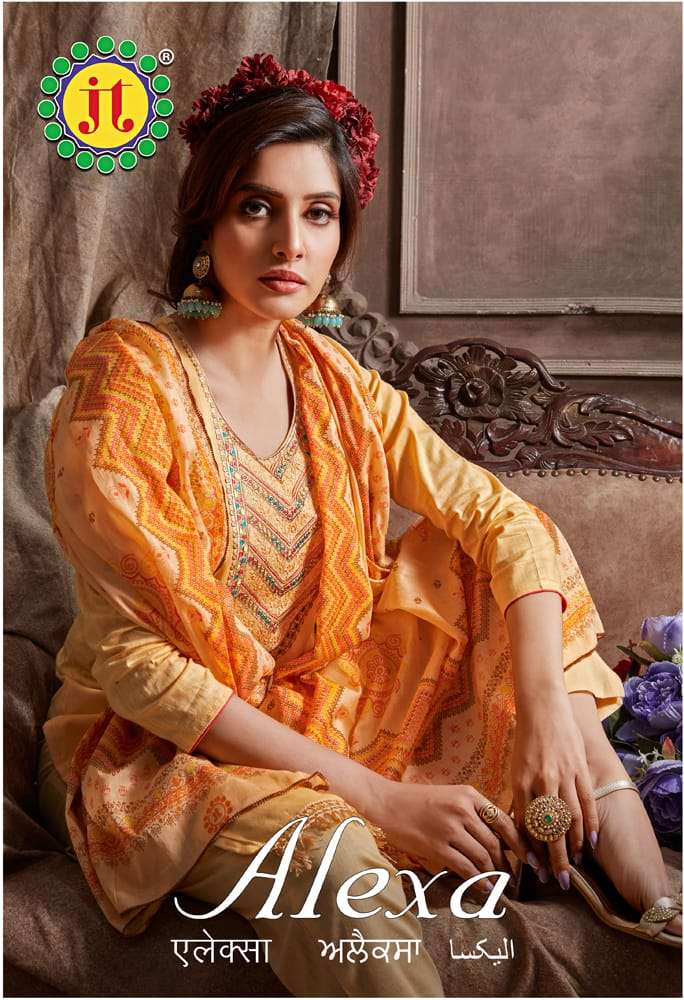jt alexa series 1001-1008 pure heavy cotton suit 