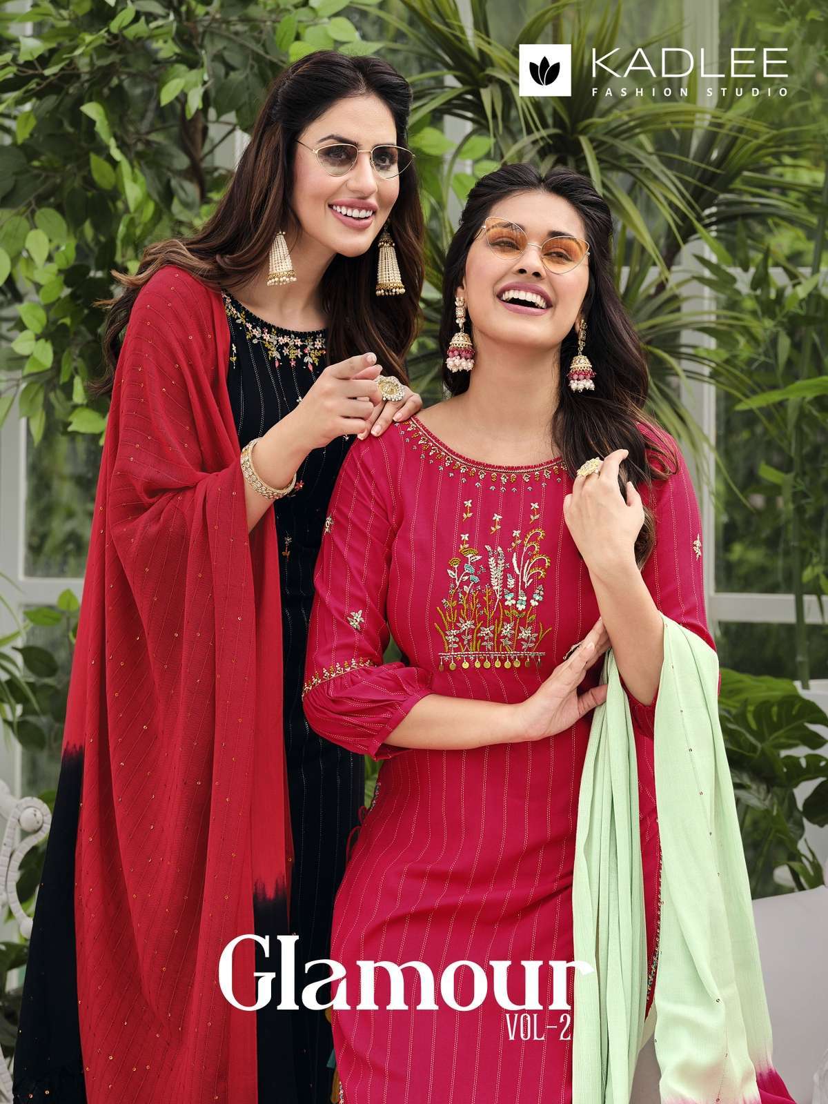 kadlee glamour vol 2 series 1007-1012 Rayon Lurex weaving readymade suit