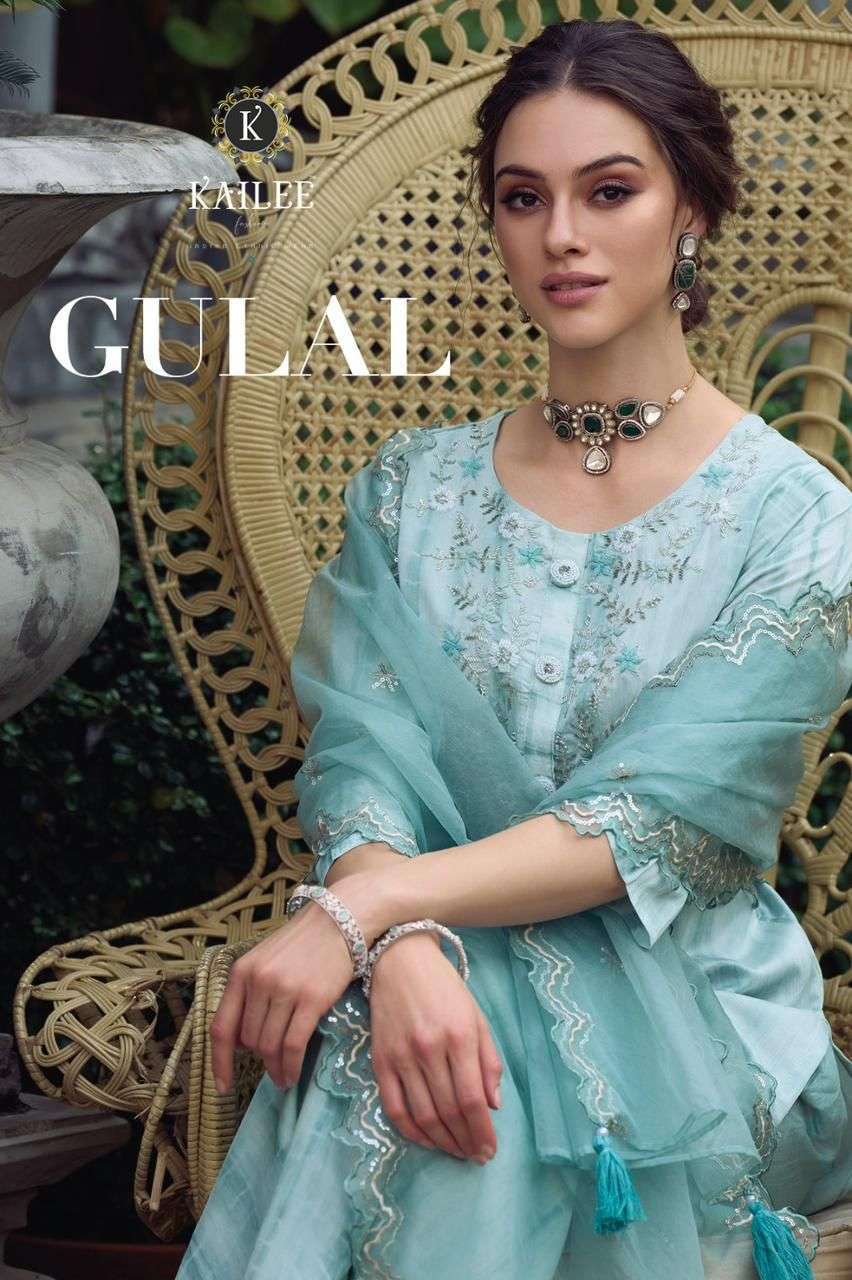kailee fashion gulal series 40051-40056 pure viscose muslin readymade suit