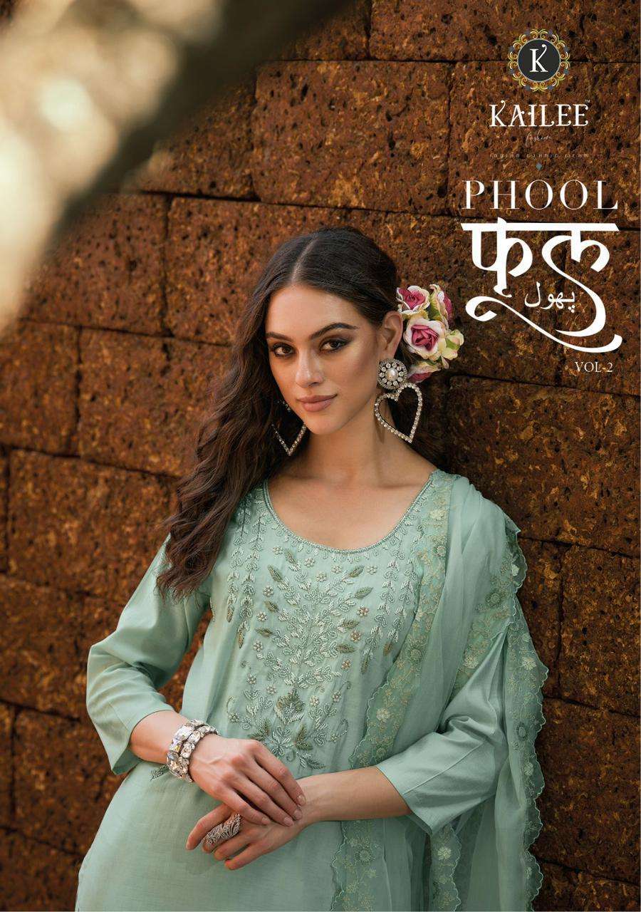 kailee phool vol 2 series 40081-40086 pure viscose muslin readymade suit