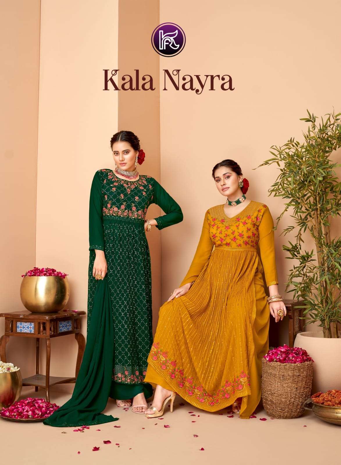kala nayra series 50001-50006 blooming georgette suit 