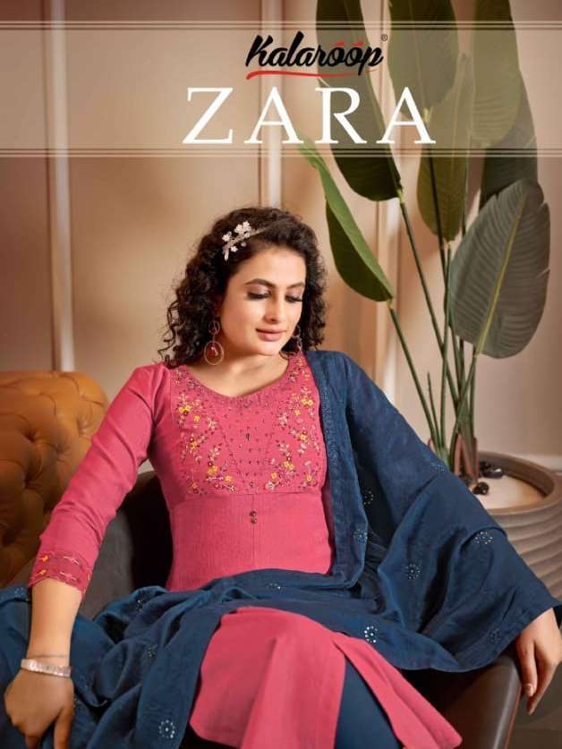 kalaroop zara series 13698-13703 Heavy Rayon cotton readymade suit 