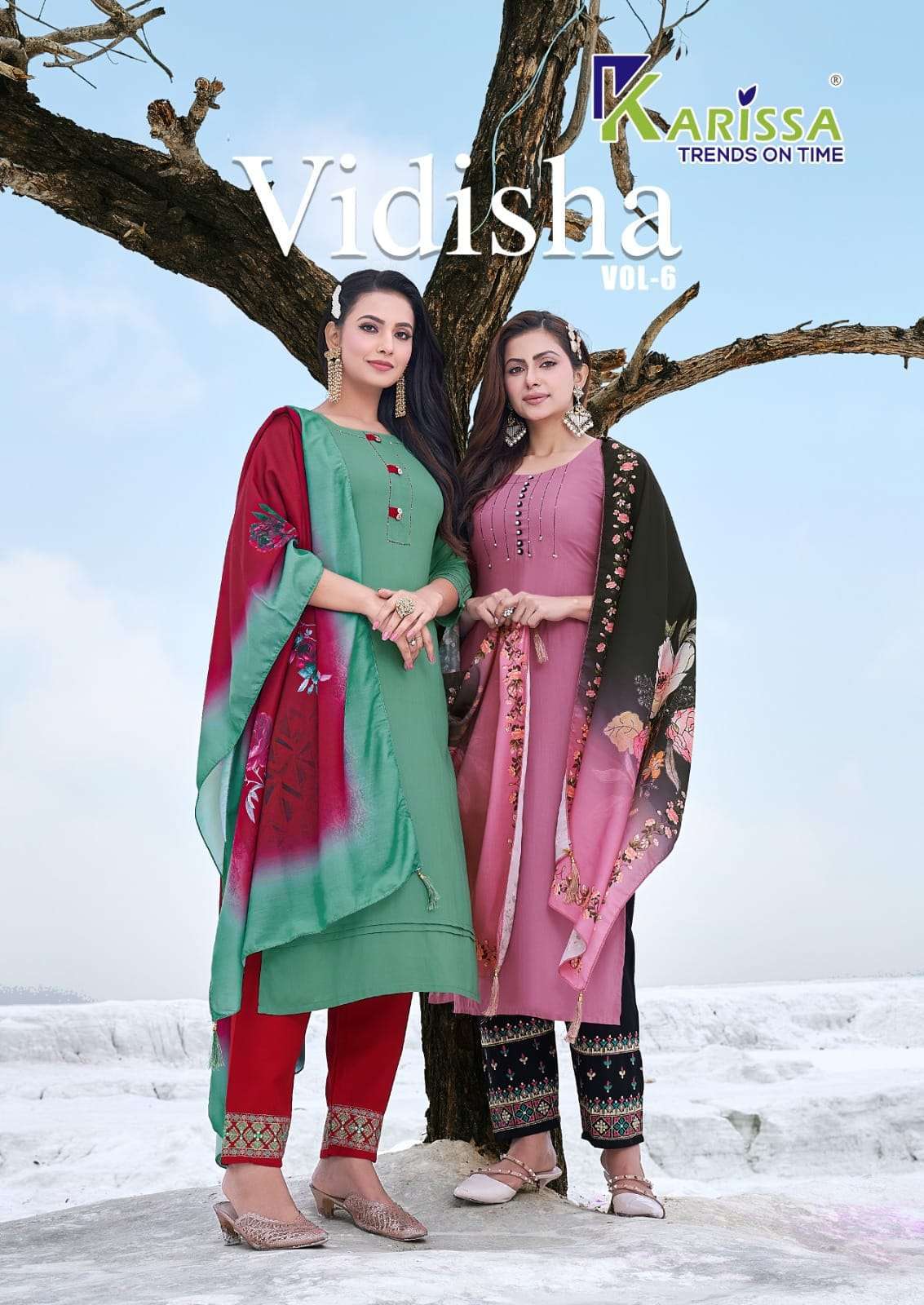 karisssa vidisha vol 6 series 1701-1706 premium liva rayon readymade suit 