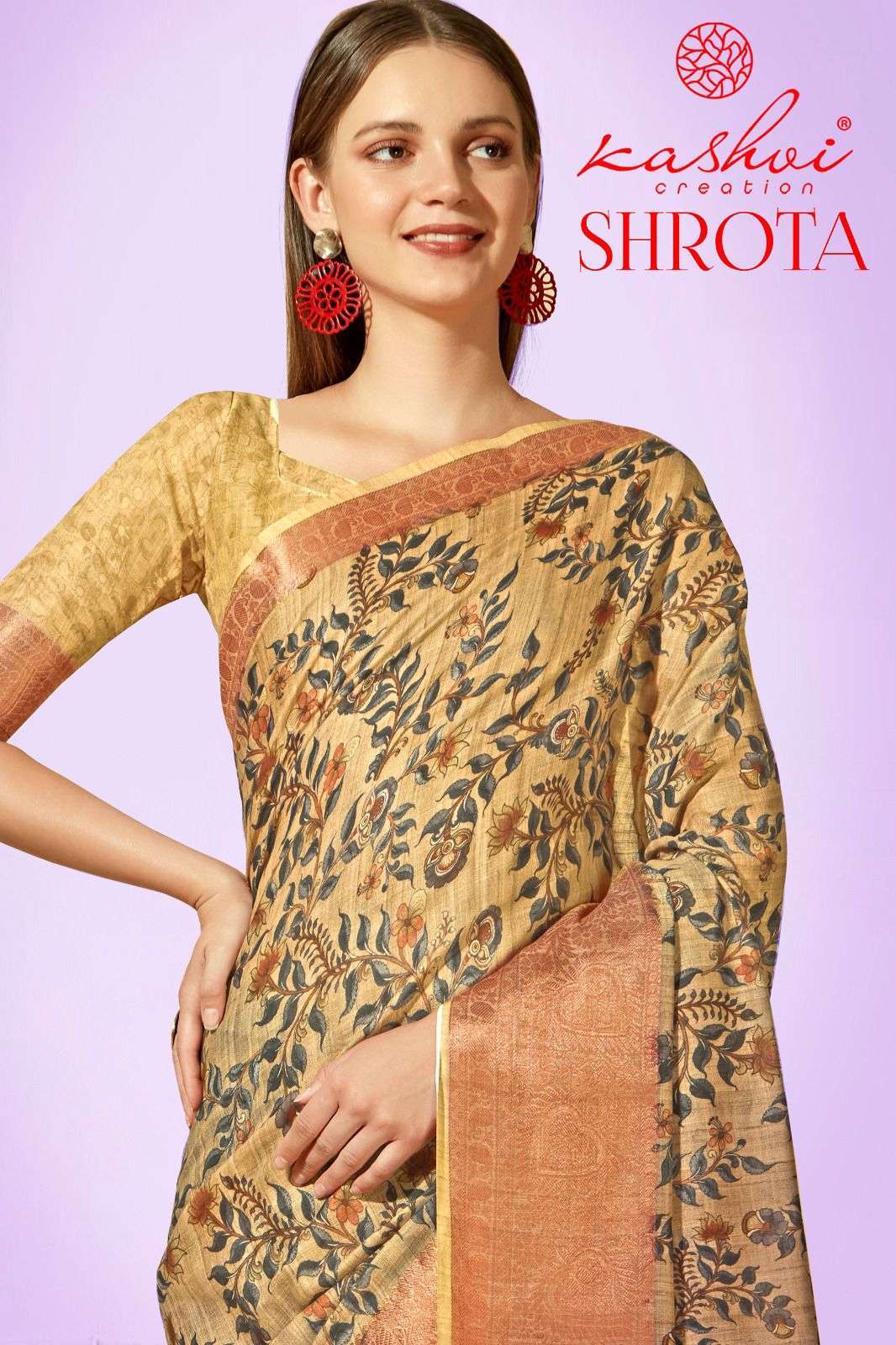 kashvi creation shrota series 57001-57010 linen silk saree