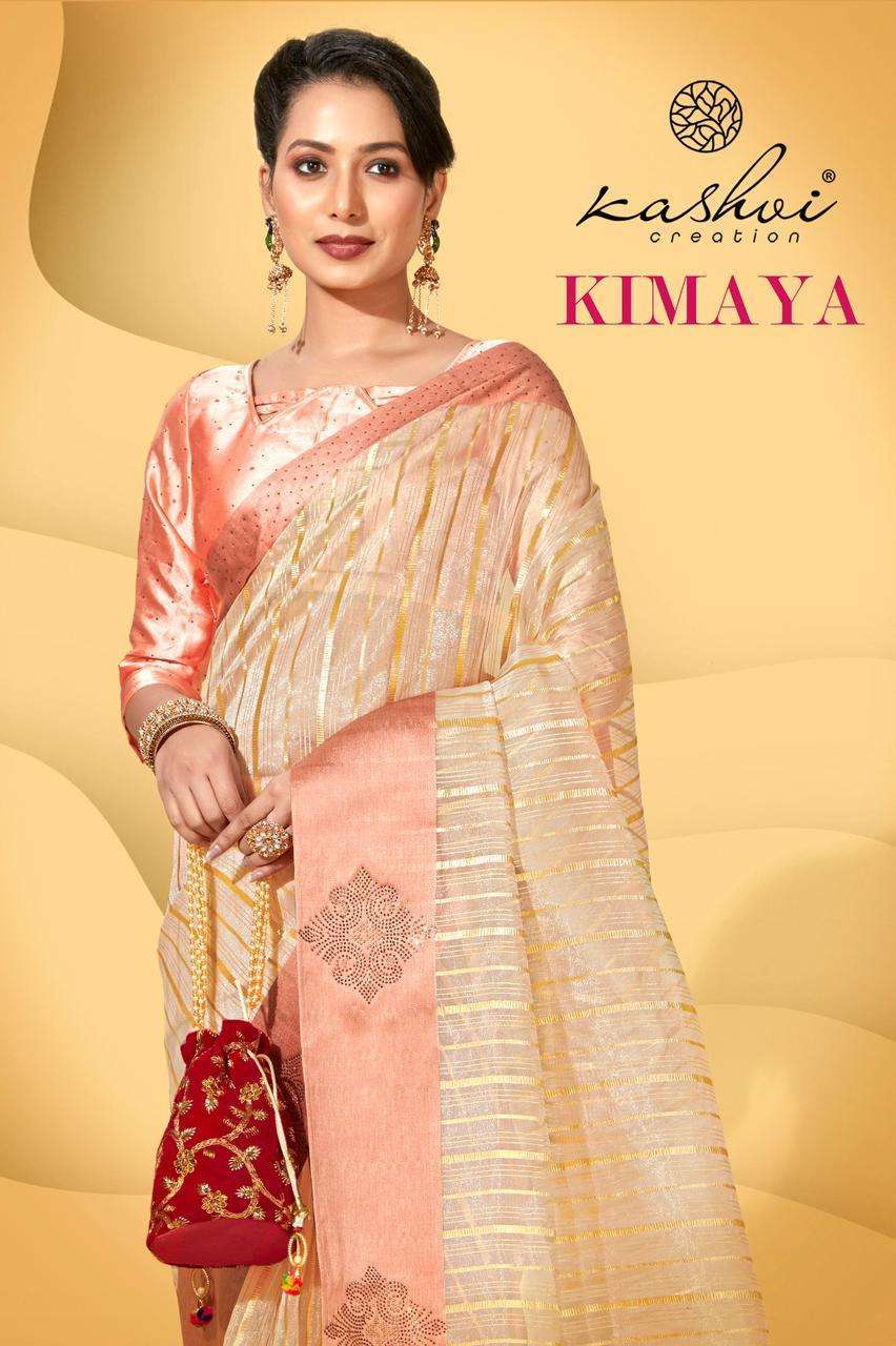 kashvi kimaya series 32001-32008 organza with weaving zari saree 