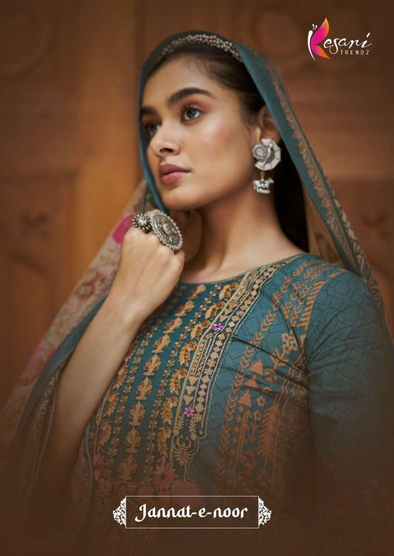 kesari trendz jannat- e- noor series 951-958 pure lawn cotton suit