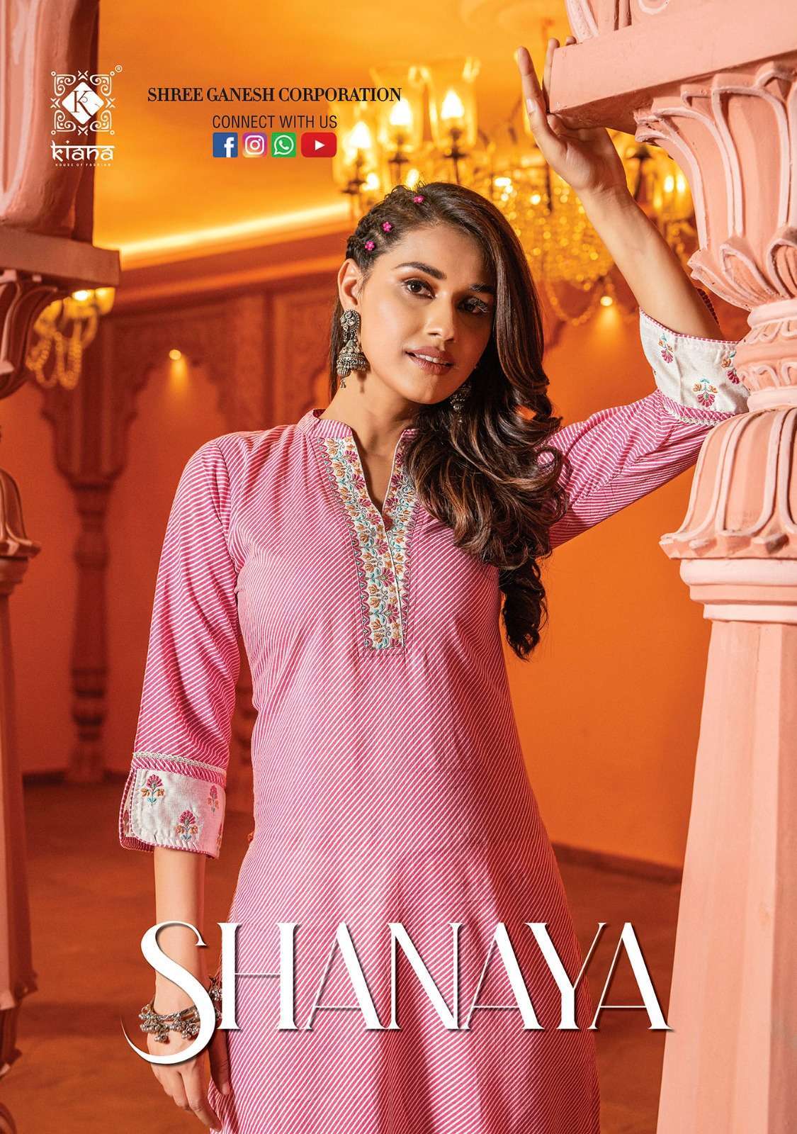 kiana shanaya series 001-005 Pure Cotton kurti with pant