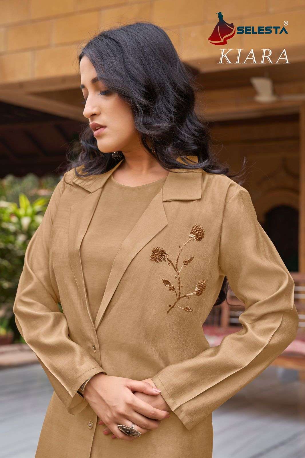 kiara designer roman silk handwork kurti 