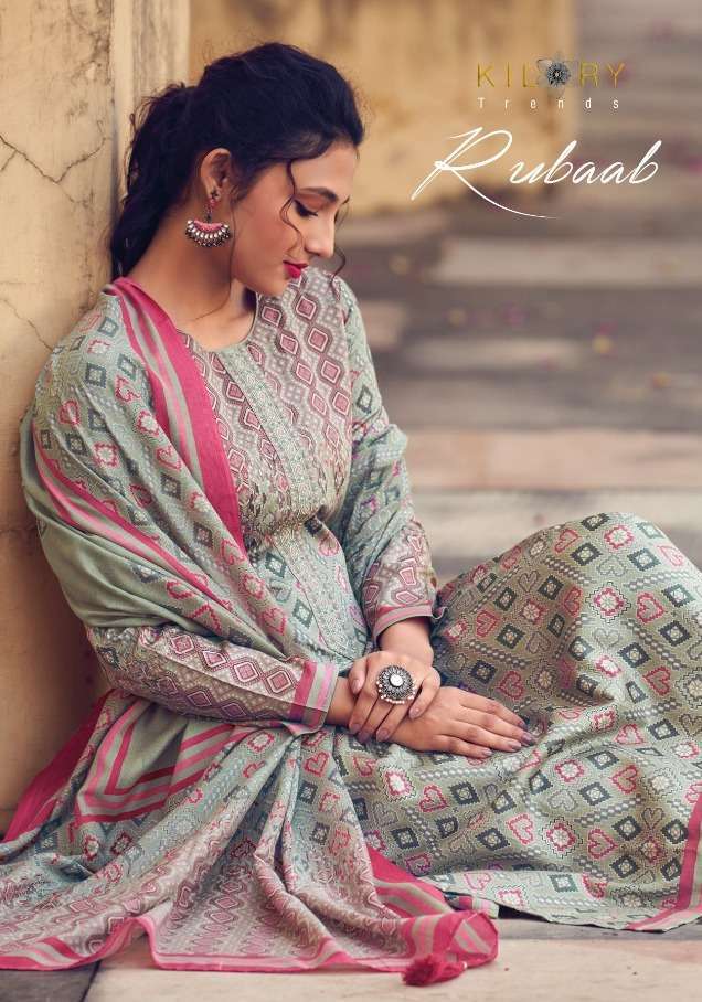 kilory trendz rubaab series 571-578 pure jam cotton silk suit 