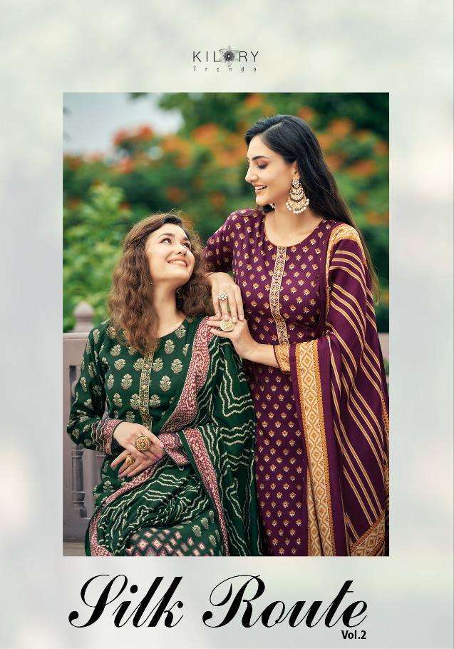 kilory trendz silk route vol 2 series 391-398 pure viscose muslin suit 