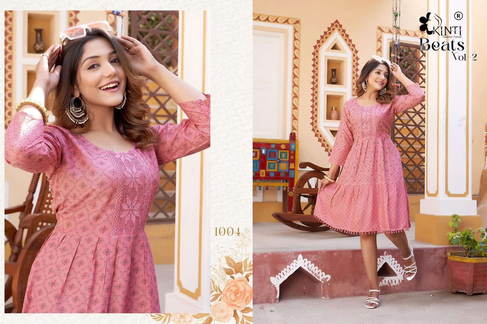 kinti beast vol 2 series 1001-1008 Heavy rayon kurti