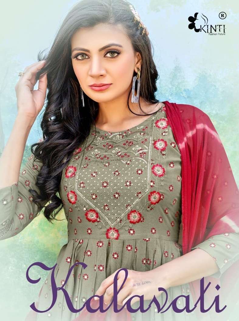kinti kalavati series 1001-1006 Heavy rayon readymade suit 