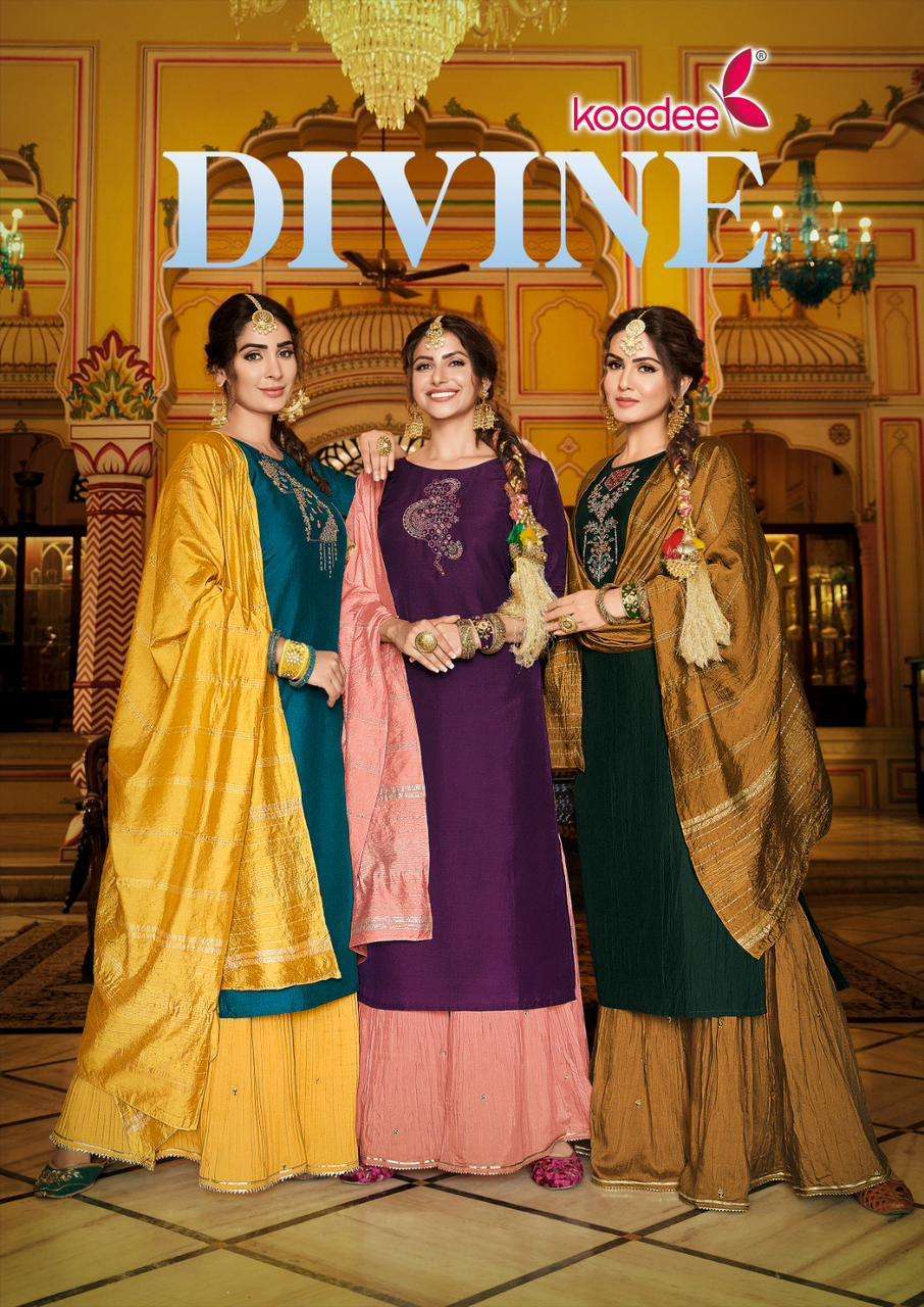 koodee divine series 1001-1006 Heavy Chinon readymade suit 