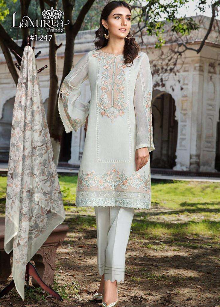 Laxuria trendz 1247 designer faux georgette suit 