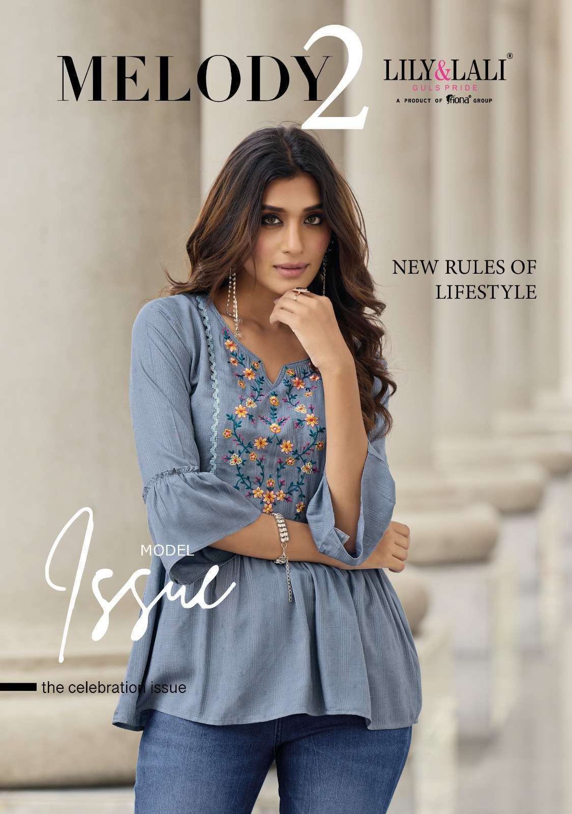 lily & lali melody vol 2 series 11601-11608 viscose rayon kurti 