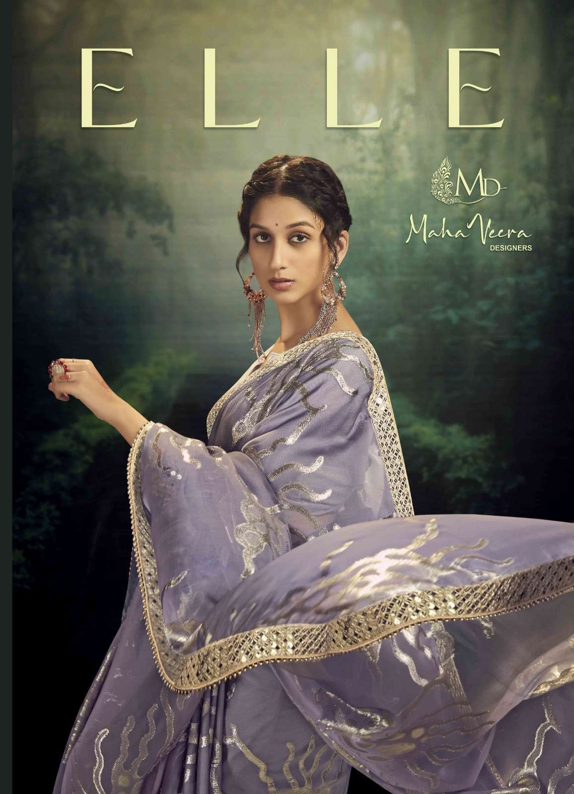 mahaveera elle series 2201-2206 Rangoli jecard saree