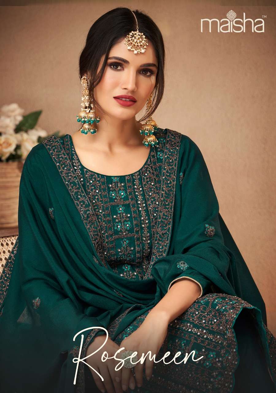 maisha rosemeen series 12019-12024 pure chinon suit
