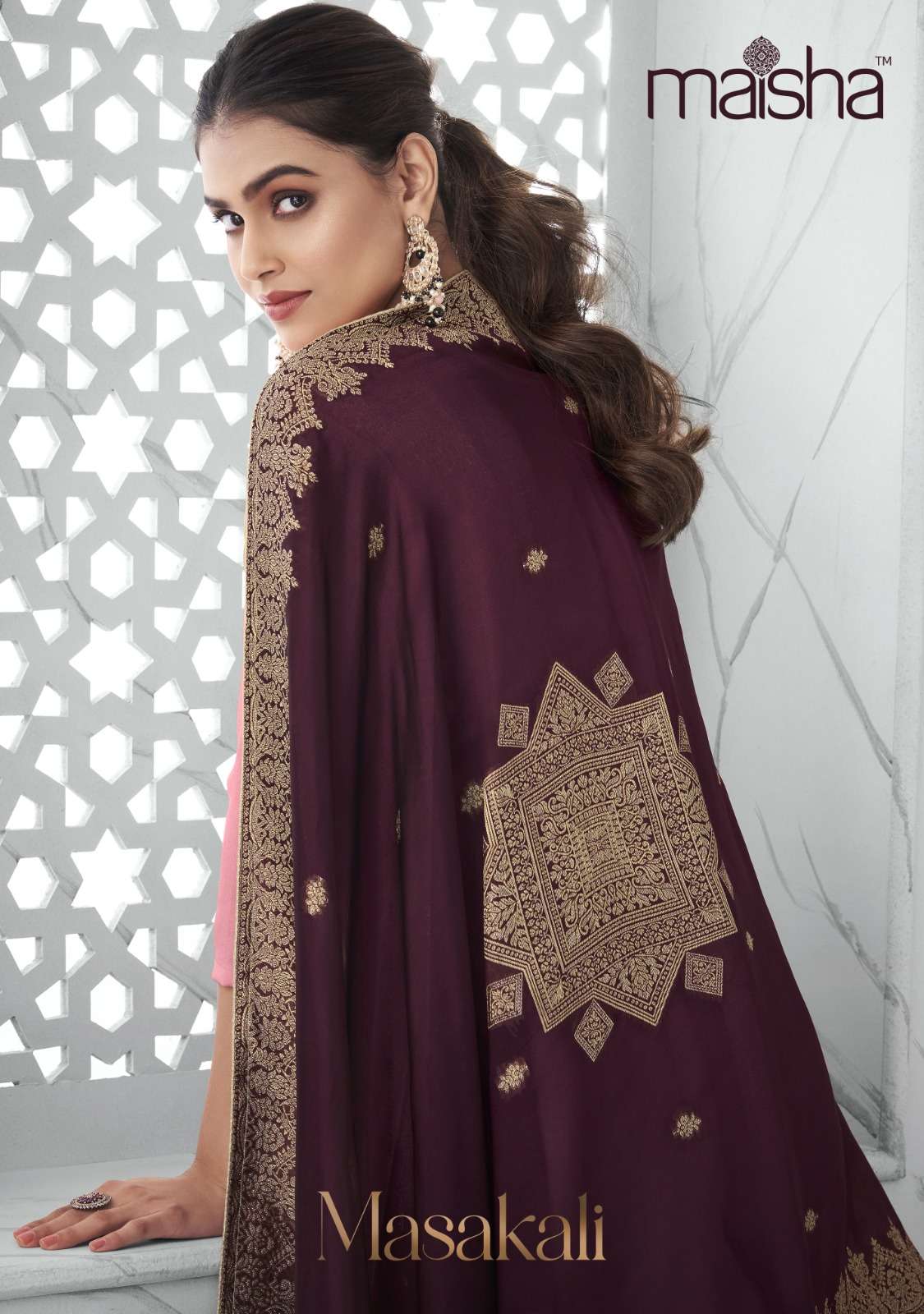 masakali designer pure chinon suit 