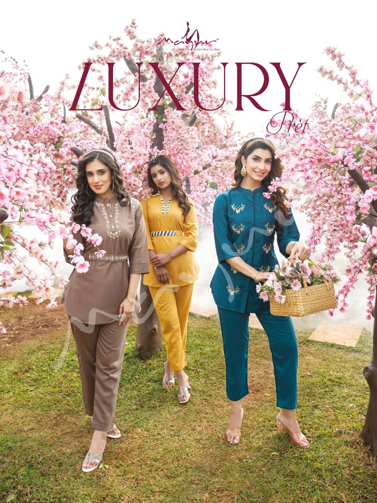 mayur luxury pret 101-106 chinnon  indo western co-ord set