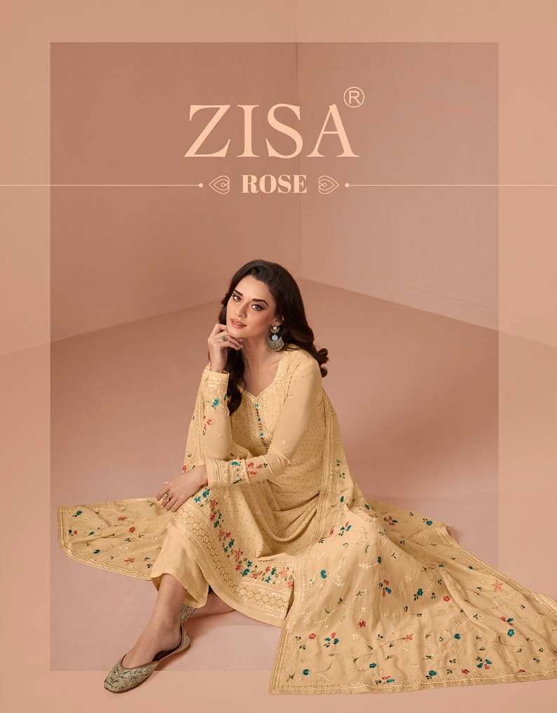 meera trendz zisa rose series 14331-14336 faux georgette suit 