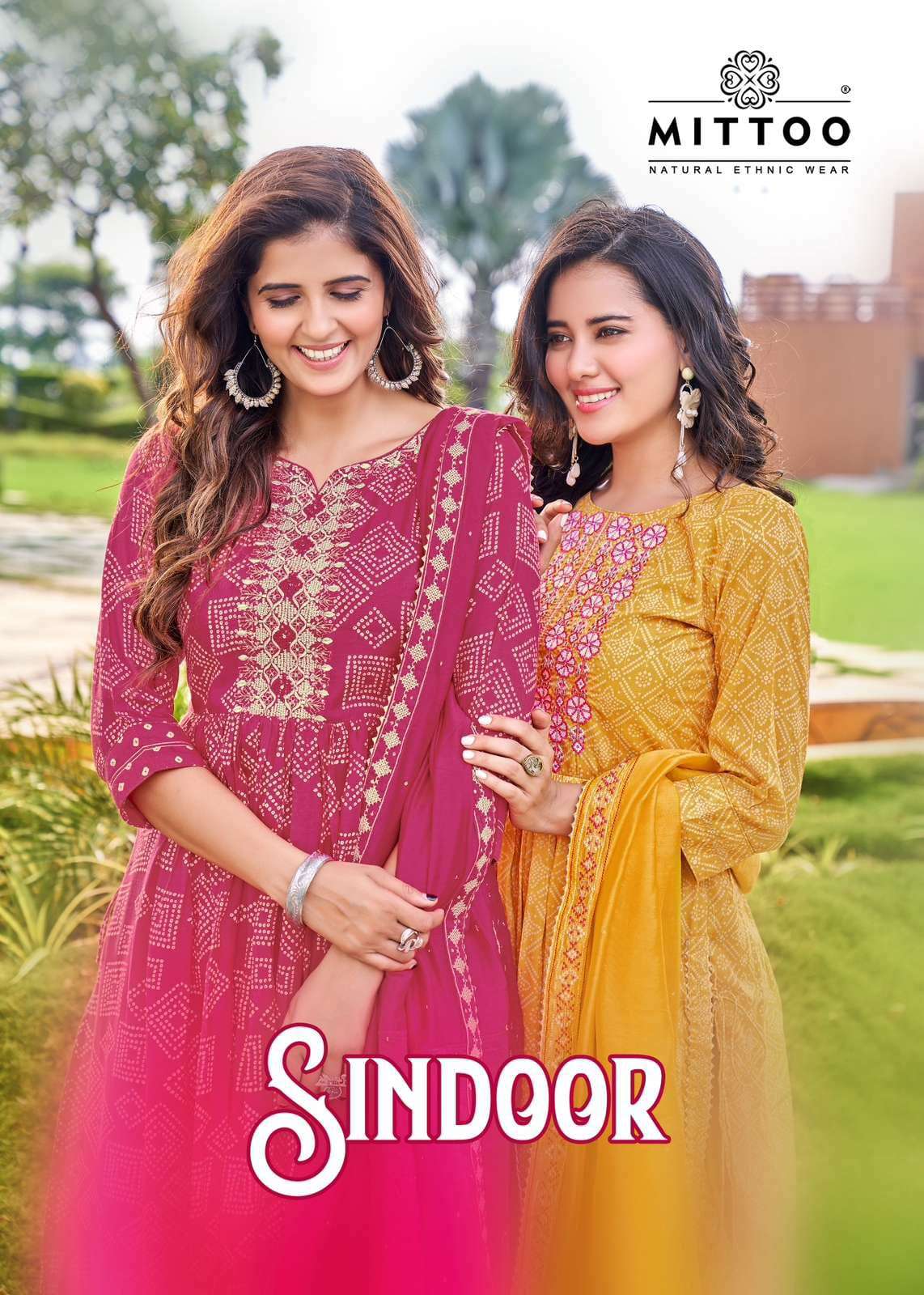 mittoo sindoor series 1001-1004 chanderi viscose readymade suit 